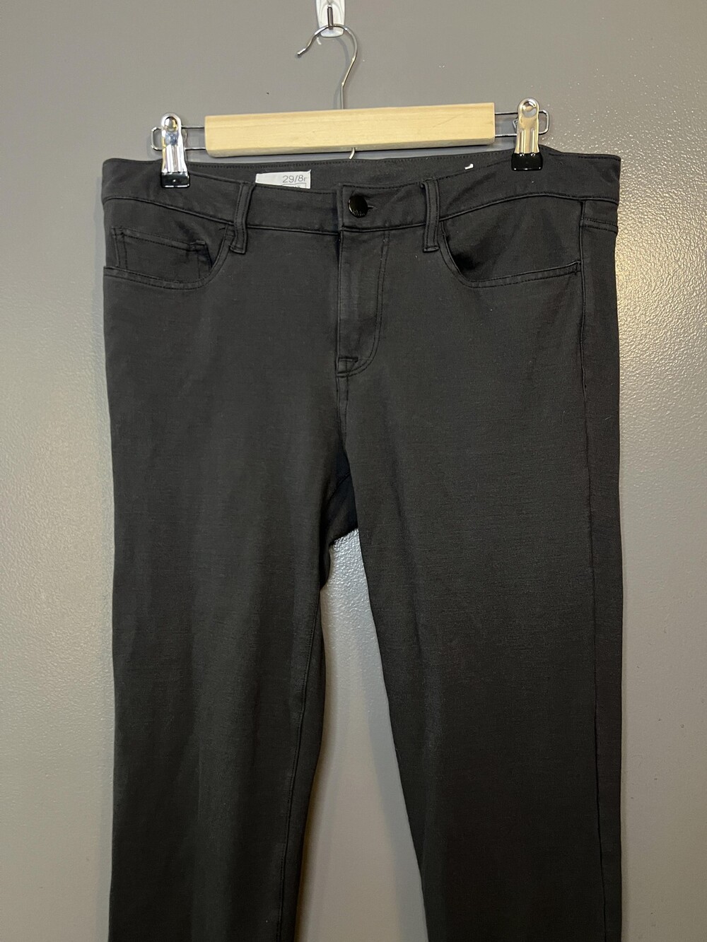 Gap 1969 Jeans Womens 8R 29 Flint Gray Legging Ponte Knit Stretch Skinny Jegging